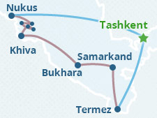 Mapa del itinerario