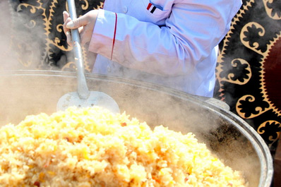 Pilaf Matutino en Uzbekistán