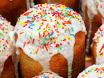 Kulich is a traditional baking for Easter in Russia