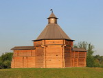 Ancient wooden tower in Kolomenskoye estate